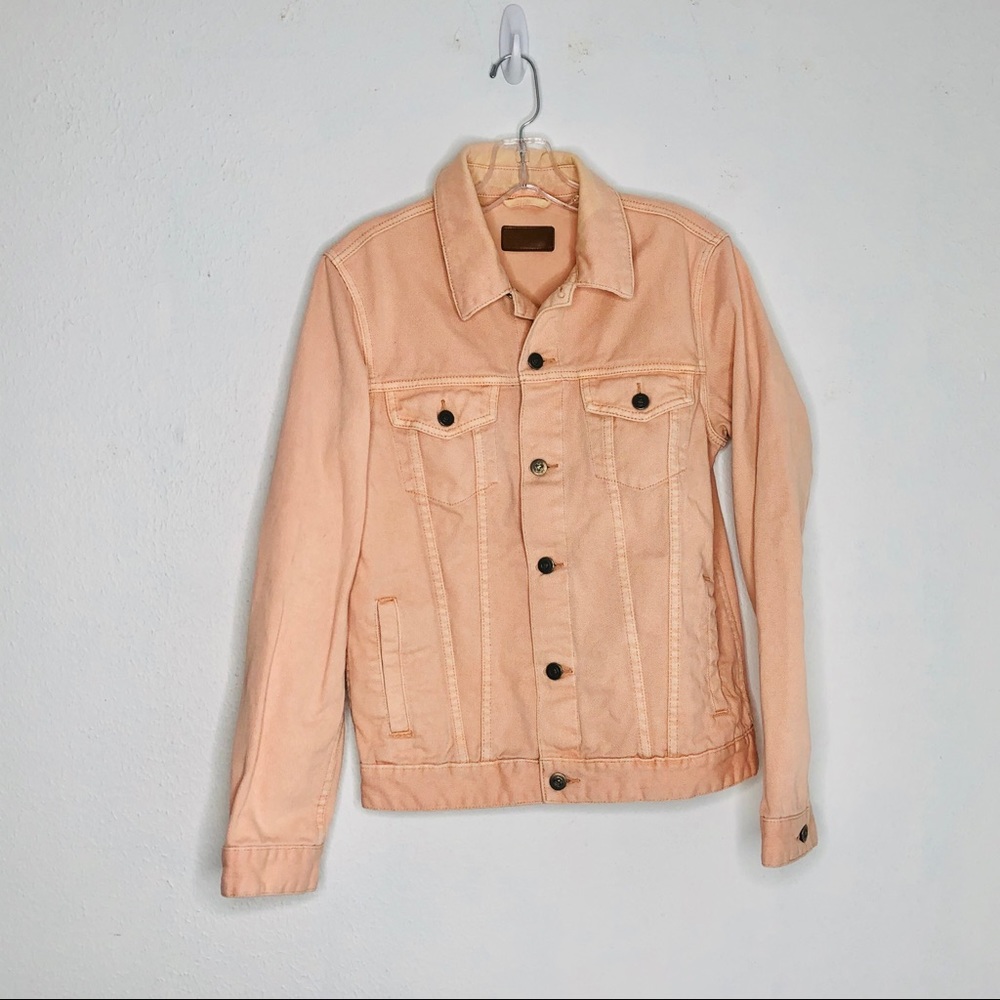 ASOS Pink Button Denim Jean Jacket XS